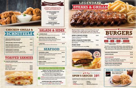 Spur Steak Ranches Menu Prices & Specials