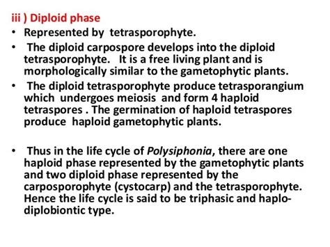 General Characters of Rhodophyceae & Life Cycle of Polysiphonia S…