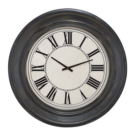 Wall Clock In Dark Brown Finish And Black Roman Numerals - Walmart.com