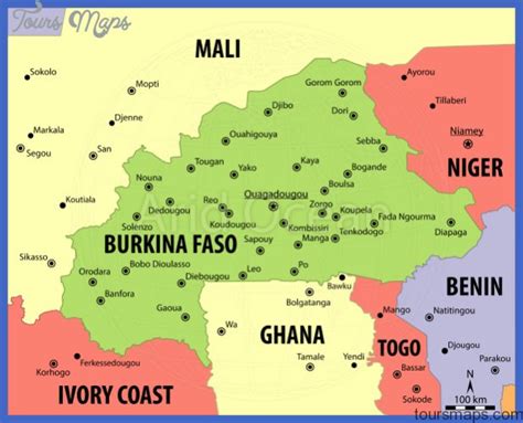 Burkina Faso Map - ToursMaps.com