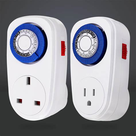 24 hour plug-in mechanical timer 16a grounded plug timer switch socket uk 220v-240v Sale ...