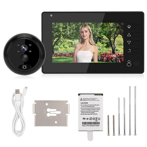 door bell camera 4.3in Smart Video Doorbell PIR Motion Detection Door ...