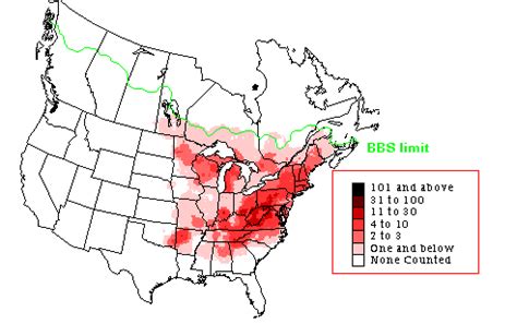 Scarlet Tanager - Breeding Range Map