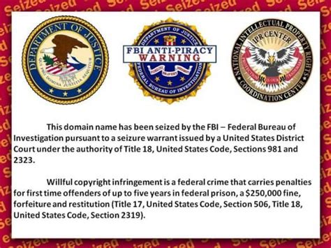 U.S. Department of Justice Seizes Android Piracy Websites