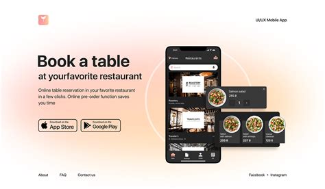 Restaurant table reservation app | Behance