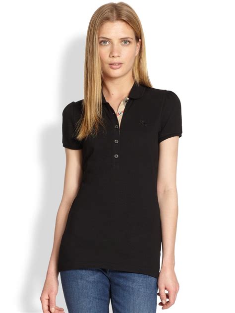 Burberry Polo Shirt in Black | Lyst