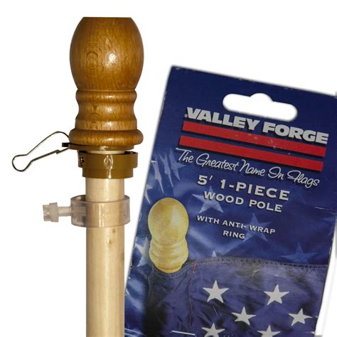 Valley Forge 5 ft. L Wood Flag Pole - PaintPlace New York