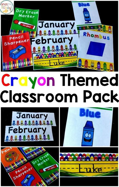 Crayon Themed Classroom Mega Pack | Crayon themed classroom, Elementary ...