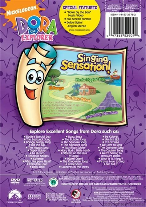 Dora The Explorer Singing Sensation Dvd Menu