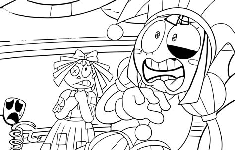 Print The Amazing Digital Circus coloring page - Download, Print or Color Online for Free