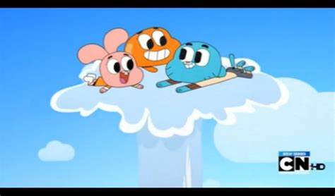 Gumball, Darwin, and Anais on waterspout - The Amazing World of Gumball ...