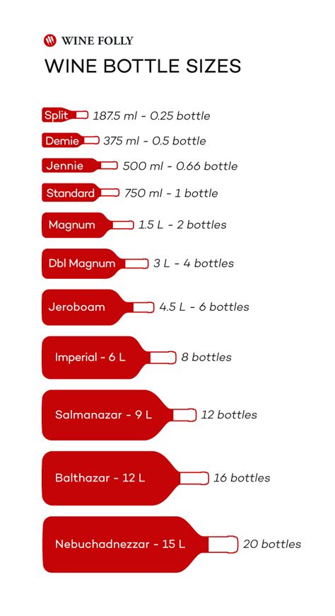 Guide to Wine Bottle Sizes | Wine Folly | Wine folly, Wine bottle sizes, Wine chart