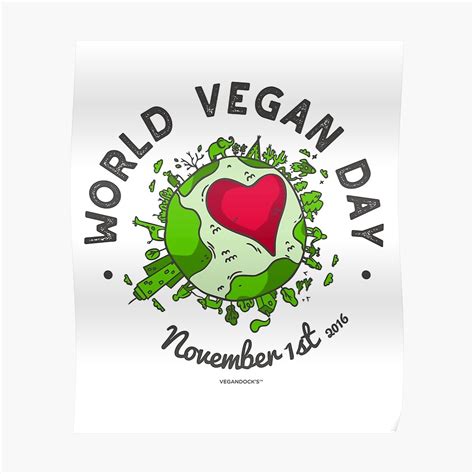 "World Vegan Day" Poster by VEGANDOCK | Redbubble