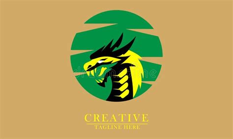 Colorful Dragon Head on Green Background Animal Logo Icon Stock Vector - Illustration of culture ...