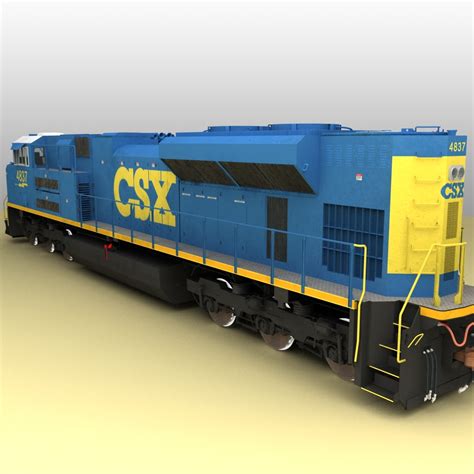 emd sd70ace locomotive engines 3d max