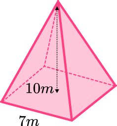 Square Based Pyramid - GCSE Maths - Steps & Examples