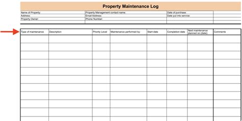 Maintenance Log For Equipment