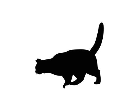 Cat silhouette template vector 15644344 Vector Art at Vecteezy