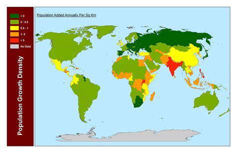 World Population Growth Density [3264x2112] [OC] : MapPorn