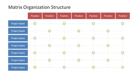 Matrix Organization Structure PowerPoint Template & Slides