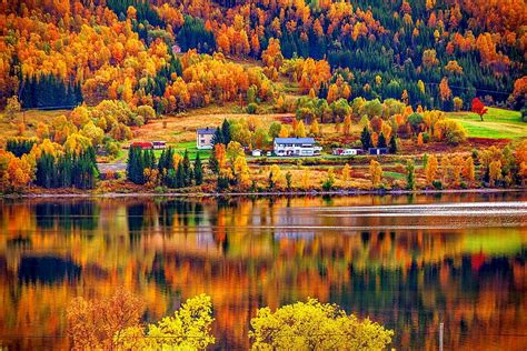 Autumn in Norway, fall, autumn, colors, beautiful, colorful, river ...