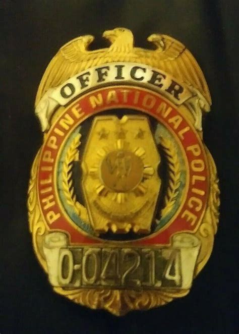 Philippine National Police Officer Badge # 0-04214 * Made by * ART LUZ | #1984859856