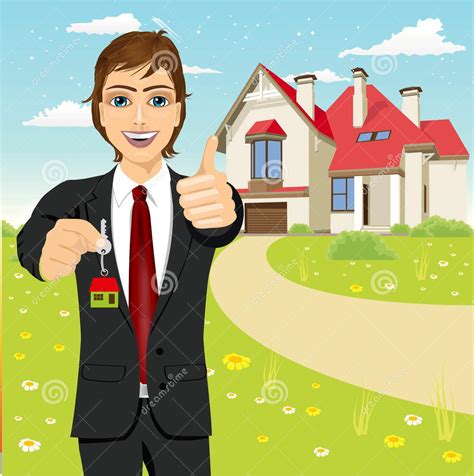 Real Estate Agent Cartoon Male - First Alliance Realty