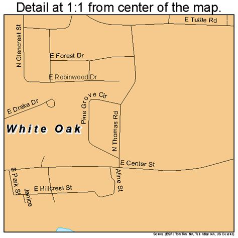 White Oak Texas Street Map 4878436