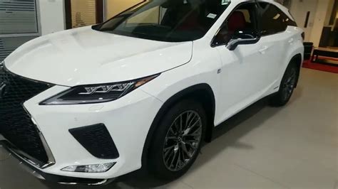 2020 Lexus RX 450h F Sport Review of Features Series 2 White with Red Leather interior - YouTube