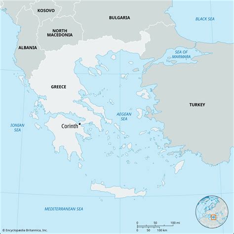 Ancient Corinth Greece Map - Eudora Rosabelle