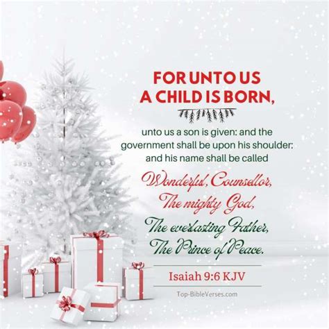 Isaiah 9:6 Christmas Bible Quotes DP | For Unto Us A child Is Born, Unto...