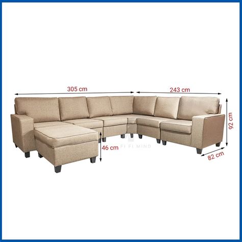 Modern Corner Fabric Sofa - Fi Fi Mind Trading