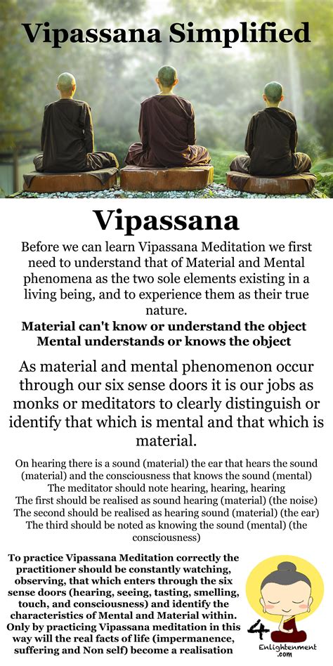 Vipassana Simplified | Vipassana meditation, Meditation mantras ...