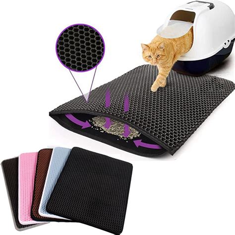 Cat Litter Trapping Mat,Pink Double Layer Kitty Litter Trapper Pad, Non-Slip,12x12 in - Walmart.com