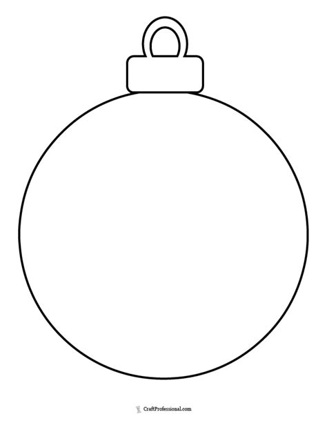 Blank Christmas Ornament Coloring Page