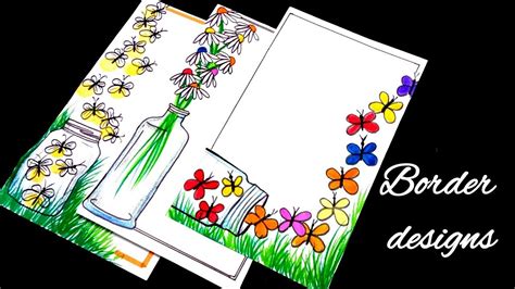 2nd | Border designs on paper | border designs | project work designs | borders for projects