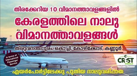 4 Kerala Airports in Top 10 Airports of India - YouTube