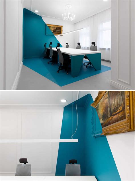 A Creative Idea For Painting Walls And Floors Gave This Office A Unique Personality