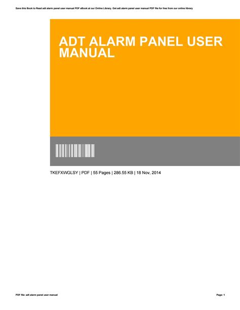 Adt alarm panel user manual by PatFuller2115 - Issuu