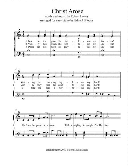 Christ Arose - Late Elementary Keyboard, Piano, & Organ By Robert Lowry - Digital Sheet Music ...