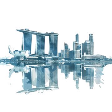Singapore Skyline With Grey Landmarks Blue Sky And Copy Space, Singapore, Skyline, City PNG ...