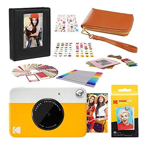 Kodak PRINTOMATIC Instant Print Camera (Yellow) 2x3 Photo Album Kit - Walmart.com - Walmart.com