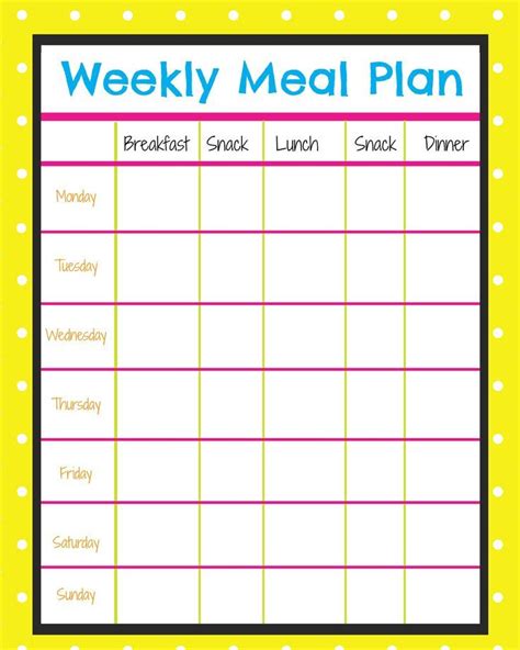 family meal schedule - Yahoo Image Search Results Menu Planning Template, Weekly Meal Plan ...