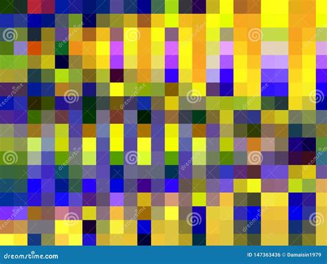 Yellow Blue Green Gold Red Squares Shapes Texture, Abstract Background ...