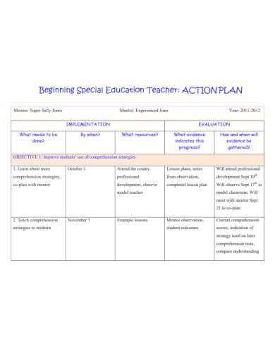 FREE 10+ Action Plan for Teachers Samples [ Corrective, Personal, Individual ]