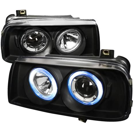 93-98 Volkswagen Jetta Projector HeadLights Black