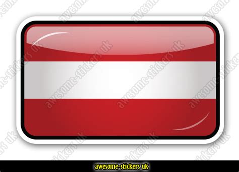 Austria flag stickers 003 - Awesome Stickers UK