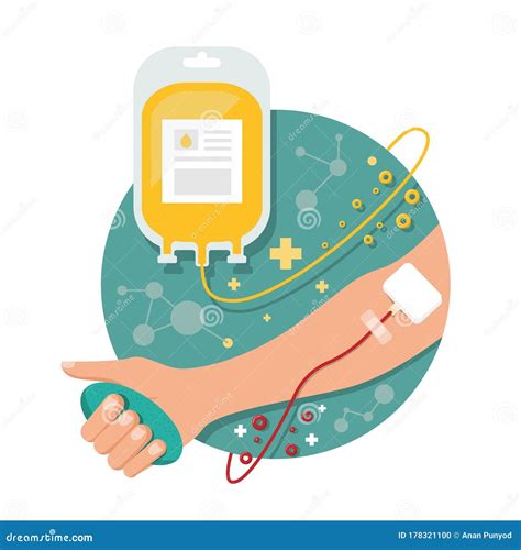 Plasma Concept with Blood Donation and Separating the Blood into Plasma ...