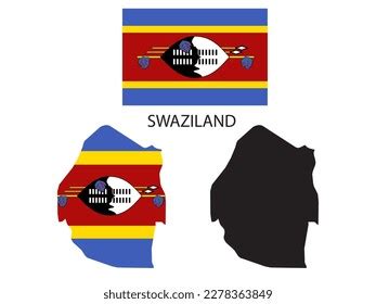 Swaziland Flag Map Illustration Vector Stock Vector (Royalty Free ...