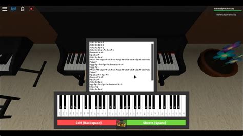 Piano Sheet Easy Roblox